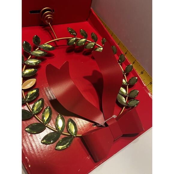 Tree Topper Christmas Metal Wreath Ribbon Gemstones Gems Greek Greece Unique NEW - Picture 12 of 13